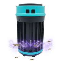 3 in 1 Zapper Solar Rechargeable Anti Mosquito COB LED Camping Lantern Outdoor Household UV Insect Killer Lamp With Hook