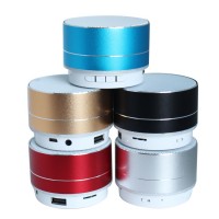 400mAh Rechargeable Aluminium Alloy FM Radio Wireless Speaker TF Card Player Blue tooth Speaker A10